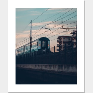Sunset Train Posters and Art